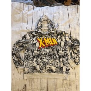 Disney Japan Marvel X-Men Comics All Over Print Pullover Hoodie Size Small